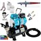 Complete Paasche VL-SET Airbrushing System with Cool Runner II Dual Fan Air Storage Tank Compressor System